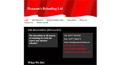 Desktop Screenshot of hannamsreloading.com
